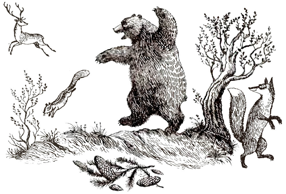 Як ведмідь і бурундук дружити перестали - амурська казка