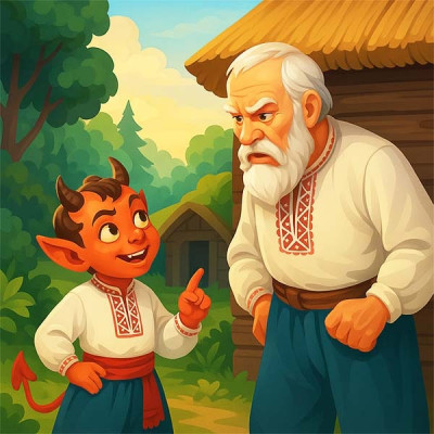 Читати українську народну казку про чортеня у наймах Чортеня у наймах (українська народна казка)