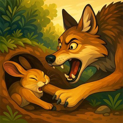 Читати індіанську народну казку про те, як кролик налякав койота Як кролик налякав койота (індіанська казка)