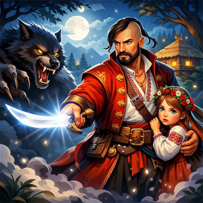 Читати українську народну казку про те, кому шабля в руку ляже Кому шабля в руку ляже (українська народна казка)