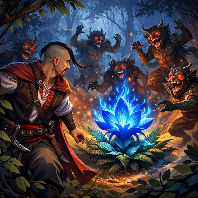 Читати українську народну казку про квітку папороті й час Квітка папороті й час (українська народна казка)