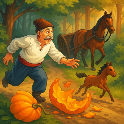 Лоша з гарбуза (українська народна казка)
