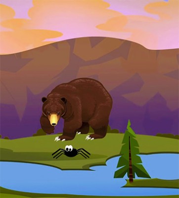 Ведмідь і павучок (українська народна казка)