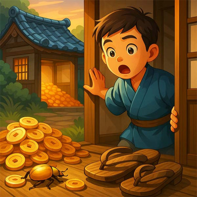 Звідки з’явилися золоті жуки (японська казка)