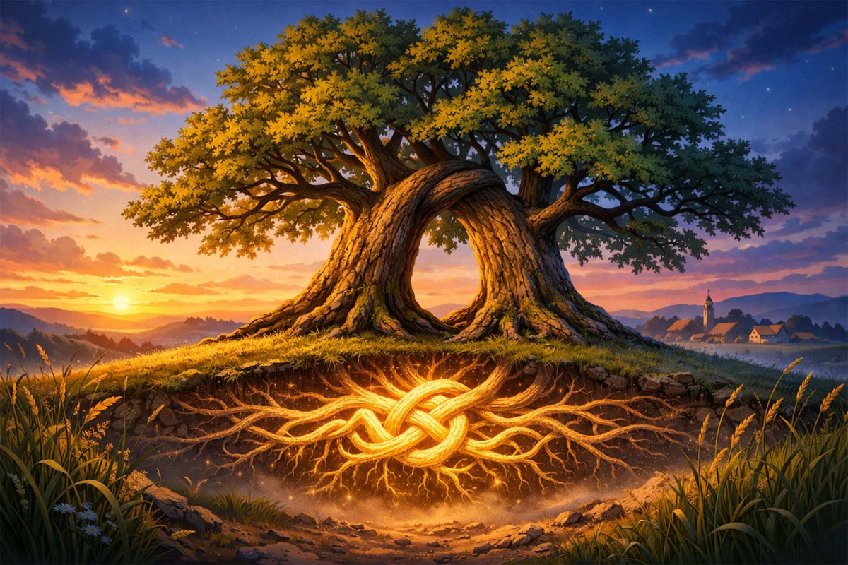 Читати українську народну казку про межу, що навіки з’єднала Межа, що навіки з’єднала (українська народна казка)