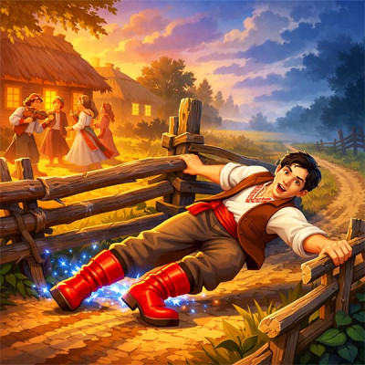 Як Гриць власні ноги наздоганяв (українська народна казка)