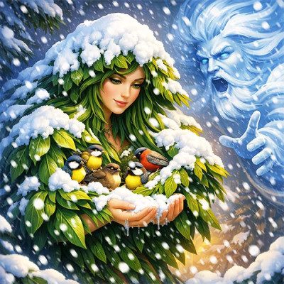 Як Сосна своє вбрання змінила (українська народна казка)