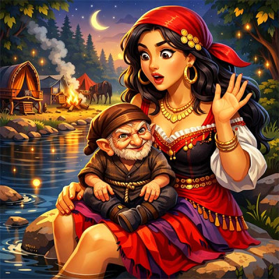 Стара ворожка і Лісовик (циганська казка)