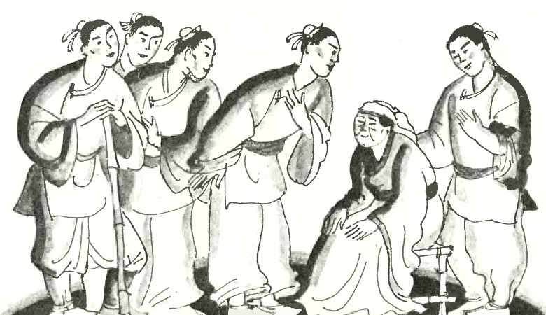 Жили были 5 сыновей. Братья лю китайская сказка. Китайские сказки иллюстрации. Сказки про трех братьев лю.