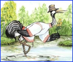 The Heron, the Fish and the Crayfish (ukrainian folk tale)