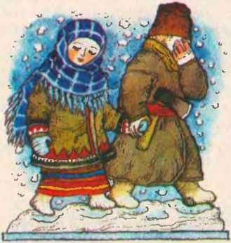 Дідова дочка і бабина дочка в хатці на курячій ніжці (білоруська казка)
