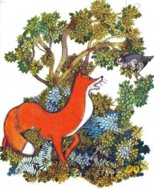 Лисиця і куріпка (французька казка)