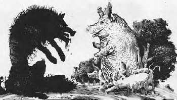 Свиня і вовк (іспанська казка)
